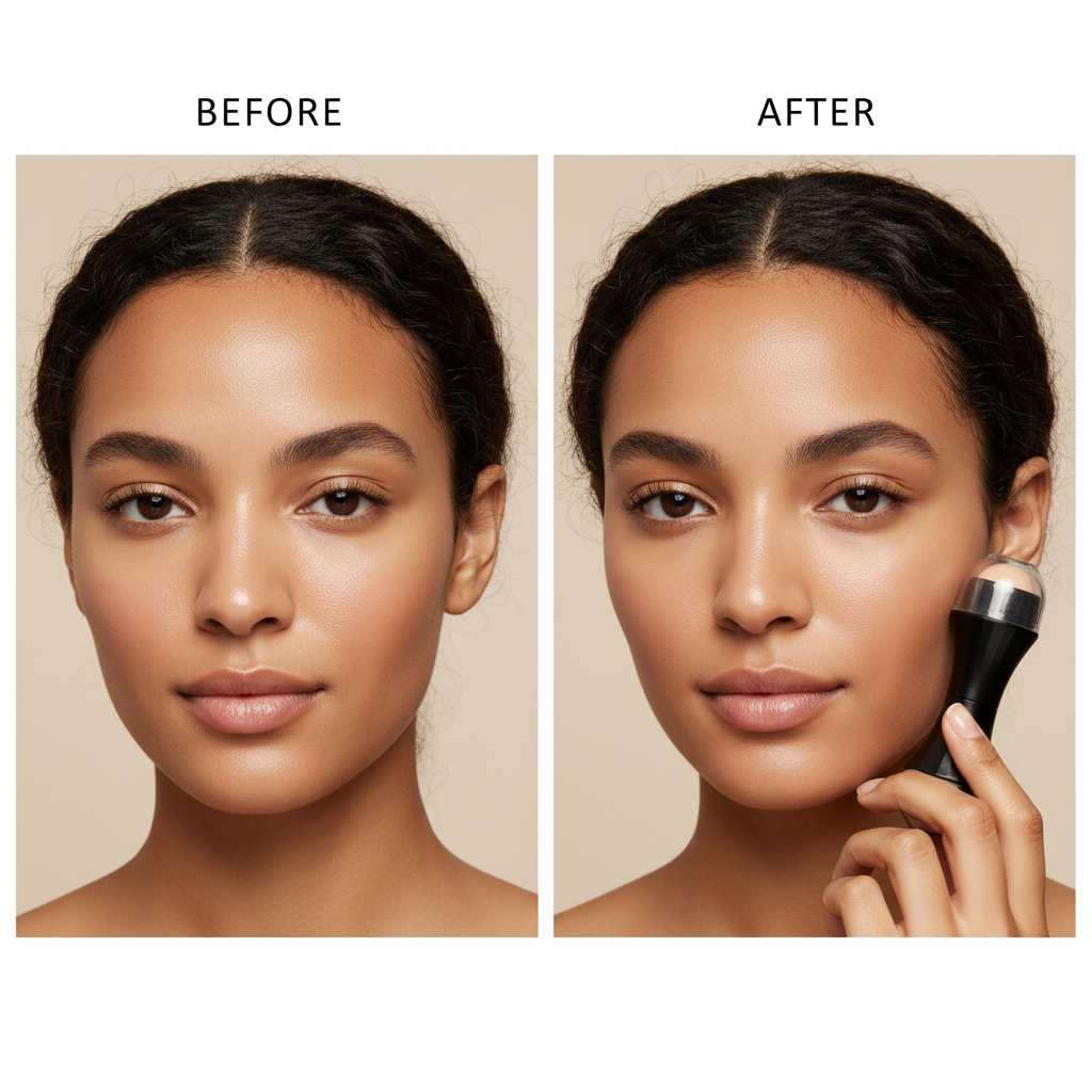 2 in1 Oil Absorbing Roller Natural Volcanic Stone Face Massage Body Stick Makeup Skin Care Tool Facial Pores Cleaning Oil Roller